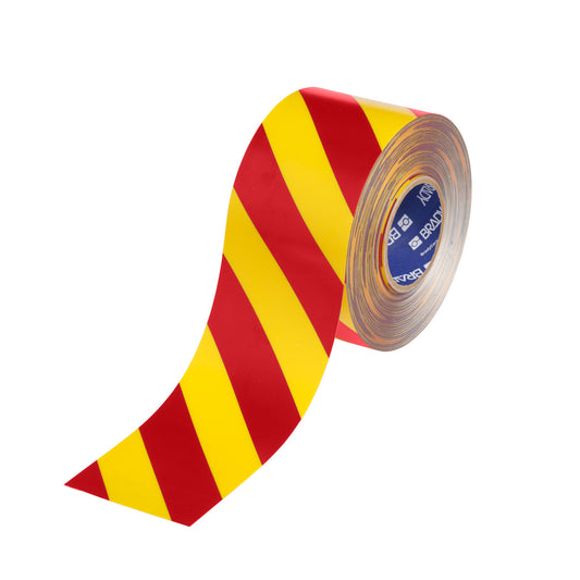 Floor Marking Tape 4inx100ft Red/Yellow