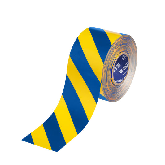 Floor Marking Tape 4inx100ft Blue/Yellow