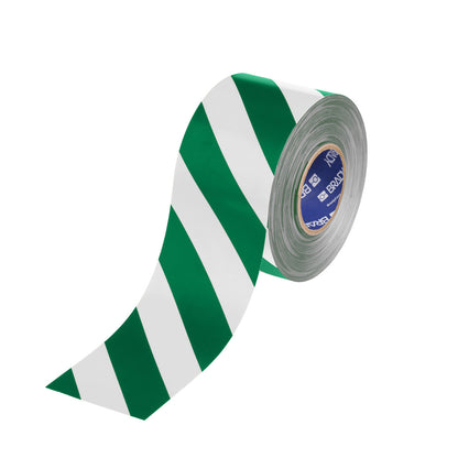 Floor Marking Tape 4inx100ft Green/White