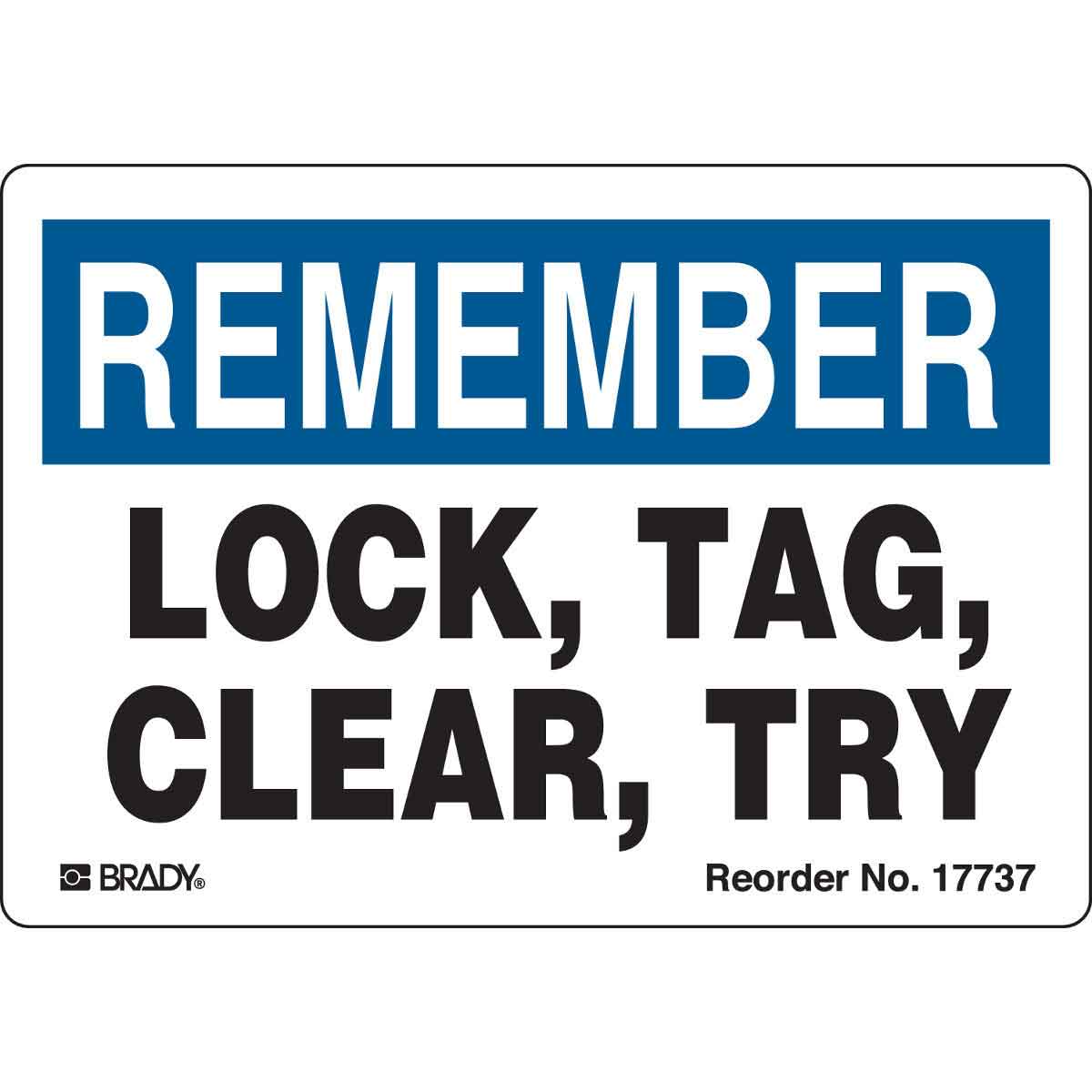 B-7569 3.5X5 25/PK LOCK TAG CLEAR TRY