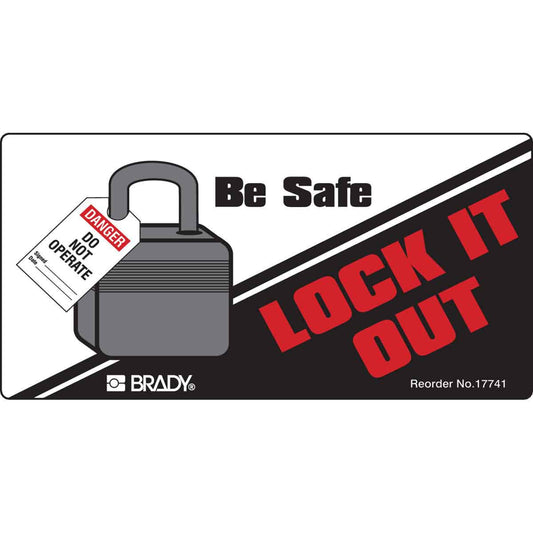 B-7569 2X4 25/PK BE SAFE LOCK IT OUT