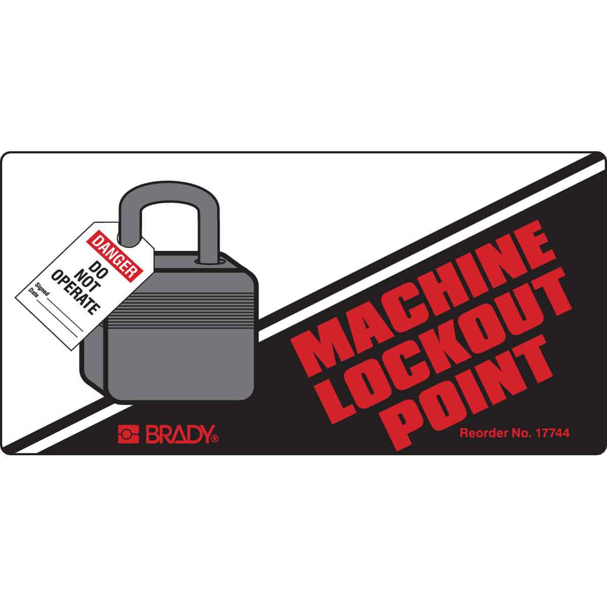 B-7569 2X4 25/PK MACHINE LOCKOUT POINT