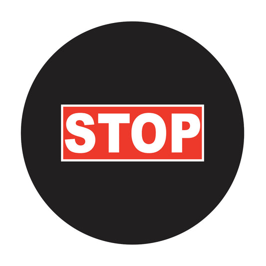 Lens STOP Bar White Outline SizeE