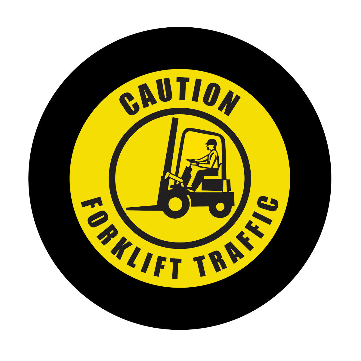 Lens Forklift Traffic Caution SizeE