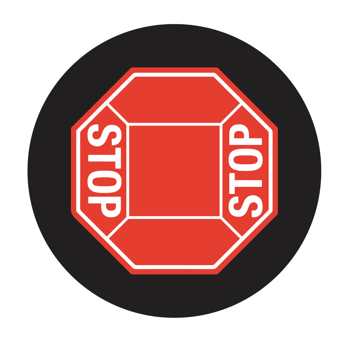 Lens STOP Sign 2 Way Opposite SizeE
