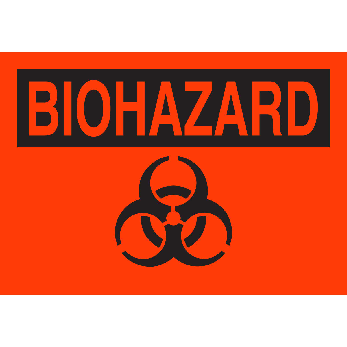 Lbls BIOHAZARD 3.5x5 20PK