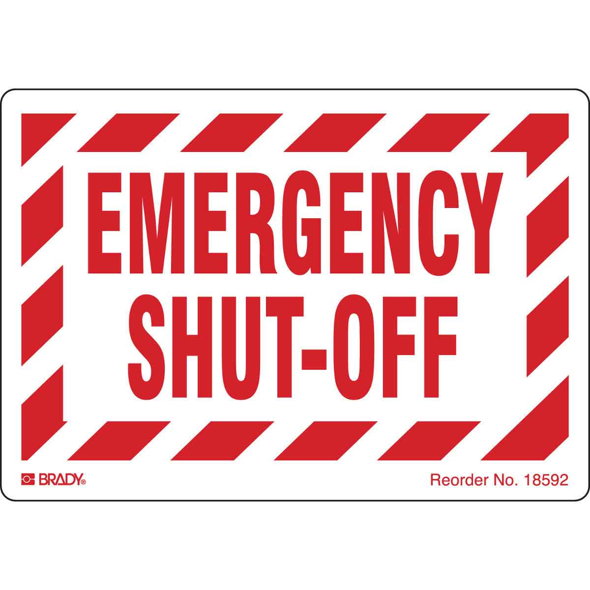 B-7569 3.5X5 25/PK EMERGENCY SHUT OFF