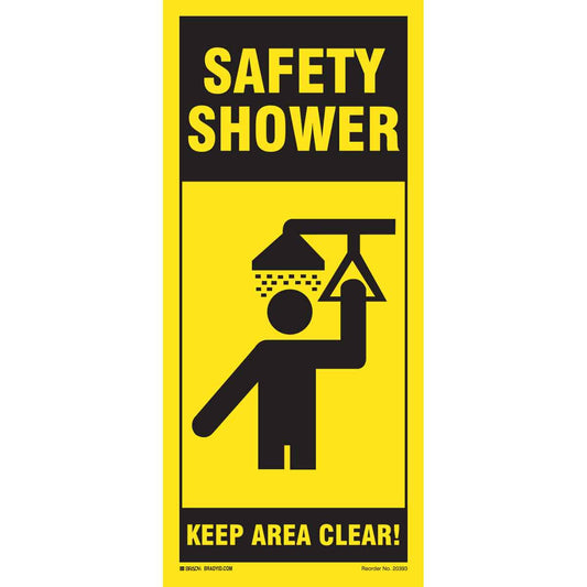 B-450 18X8 BLK/YEL SAFETY SHOWER