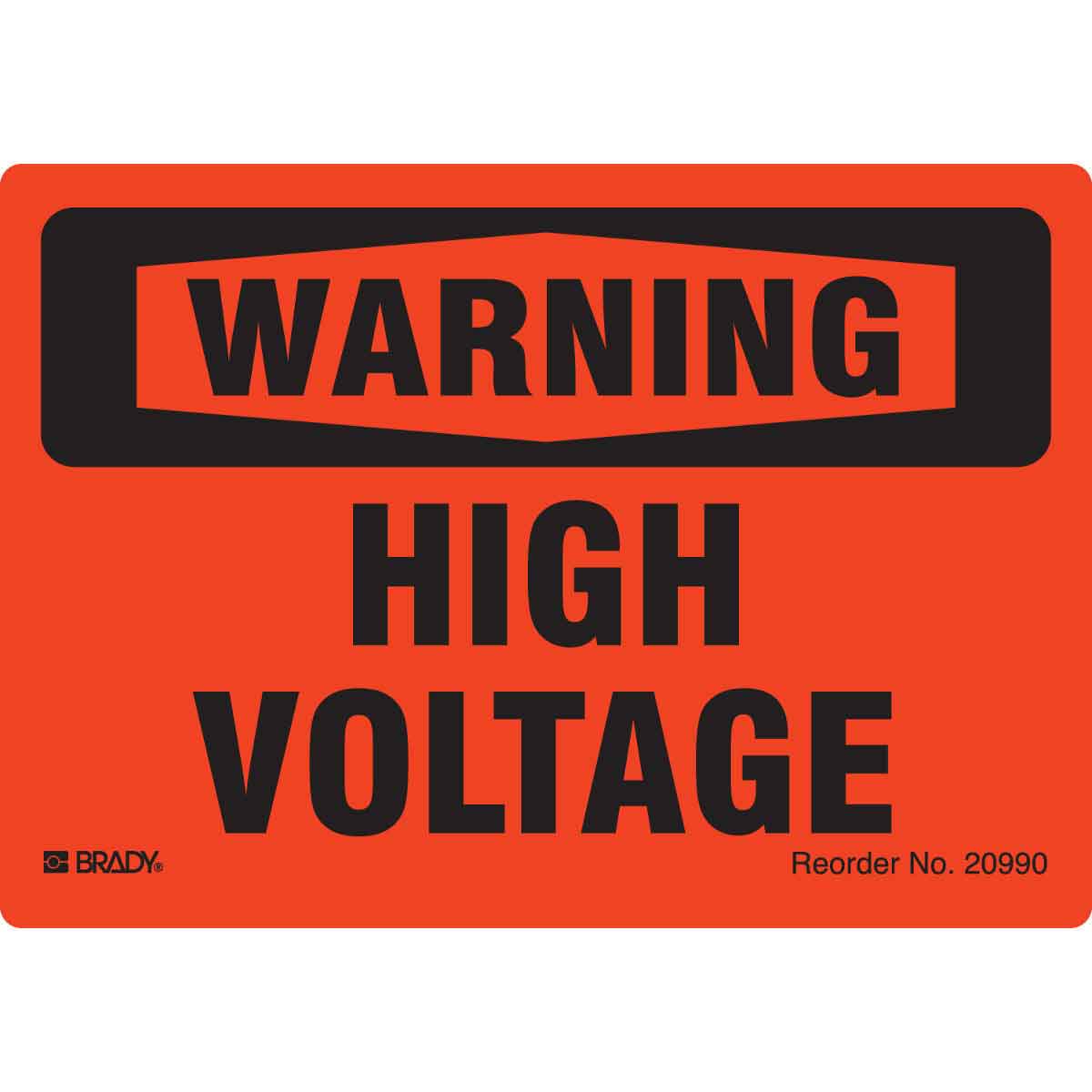 B-485 3.5X5 20/PK BLK/ORG HIGH VOLTAGE