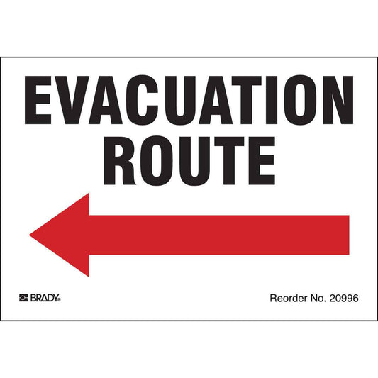 B-997 3.5X5 8/PK EVACUATION ROUTE LEFT