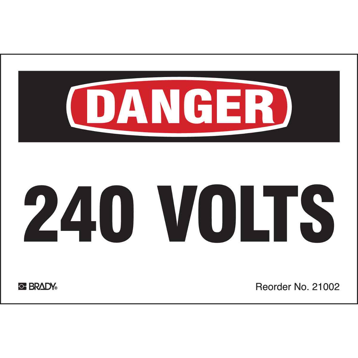 B-997 3.5X5 8/PK BLK/RED/WHT 240 VOLTS