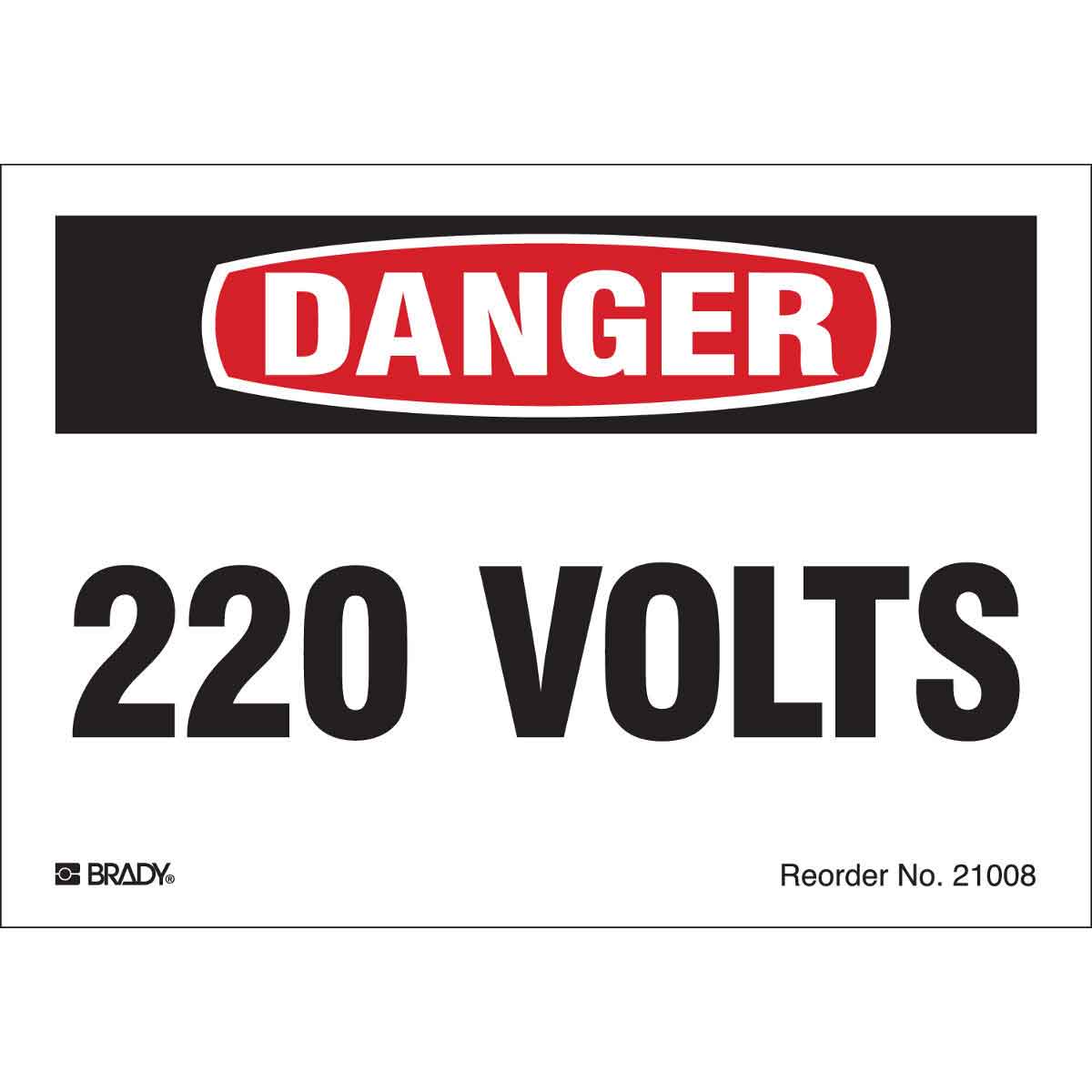 B-997 3.5X5 8/PK BLK/RED/WHT 220 VOLTS