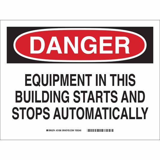 B946 9X12 BLK,RED/WHT SAFETY SIGN