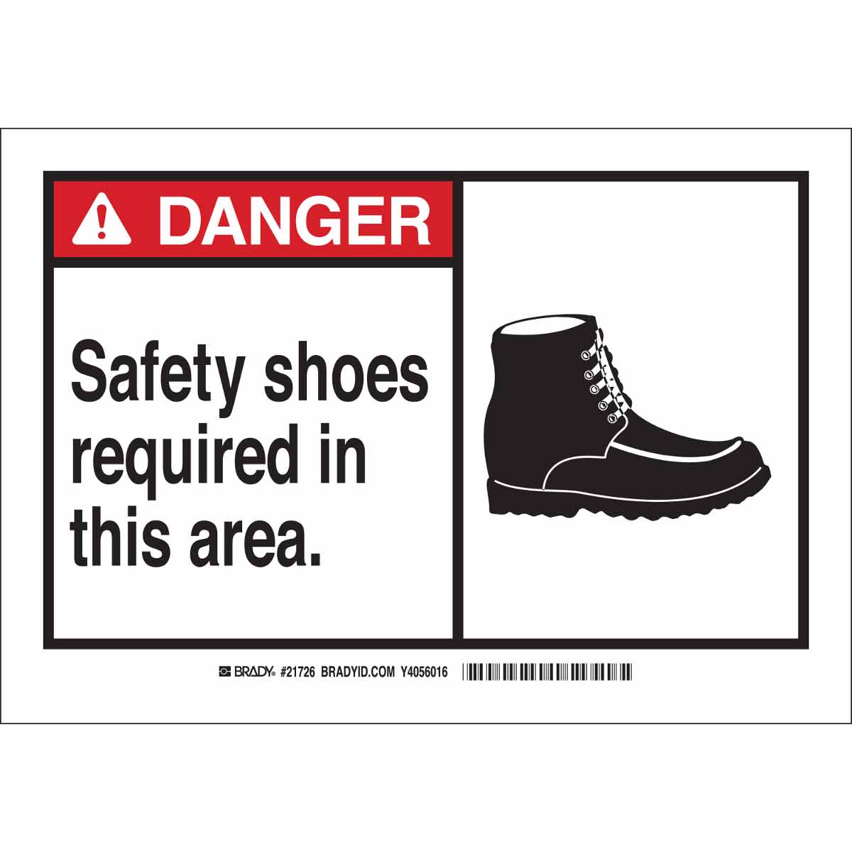 B120 7X10 ANSI BLK,RED/WHT SAFETY SHOES