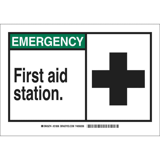 B120 10X14 ANSI BLK,GRN/WHT FIRST AID