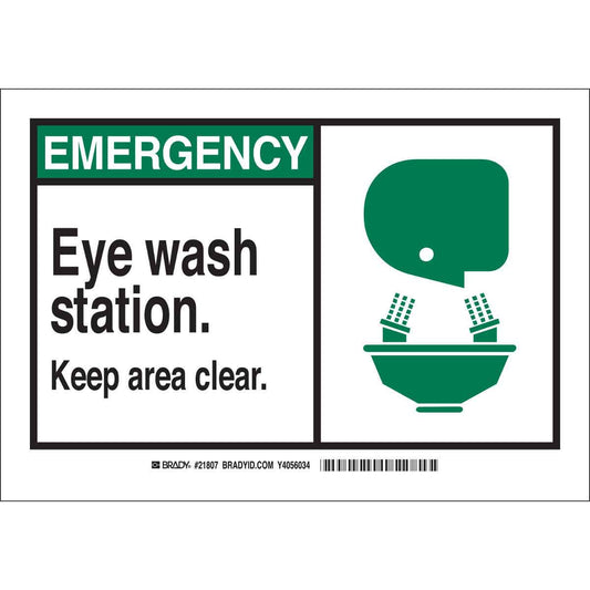 EMERGENCY EYE WASH SIGNS 5/PK