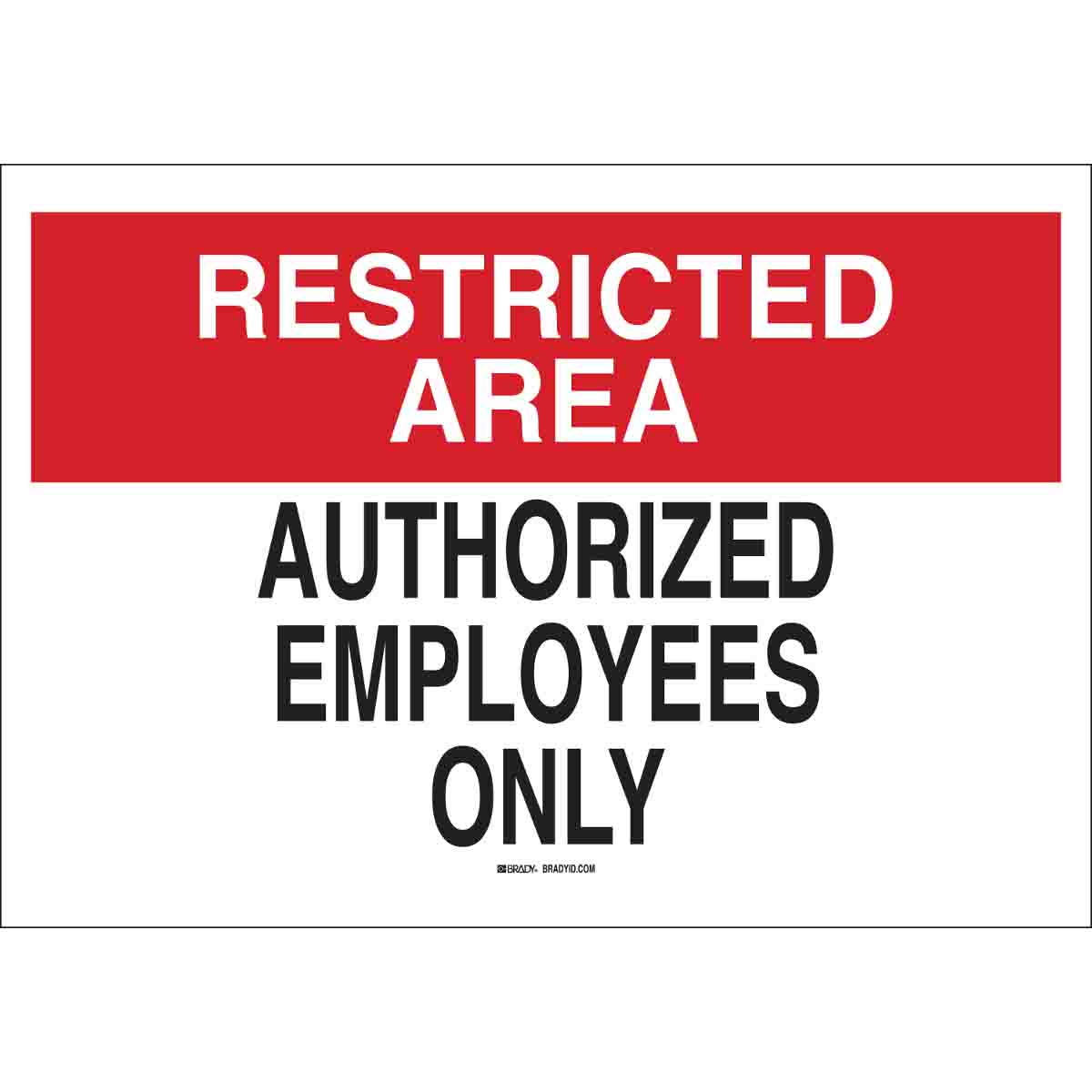B401 7X10 RED/BLK/WHT RESTRICTED AREA