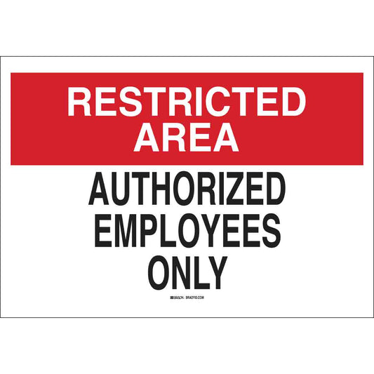 B401 7X10 RED/BLK/WHT RESTRICTED AREA