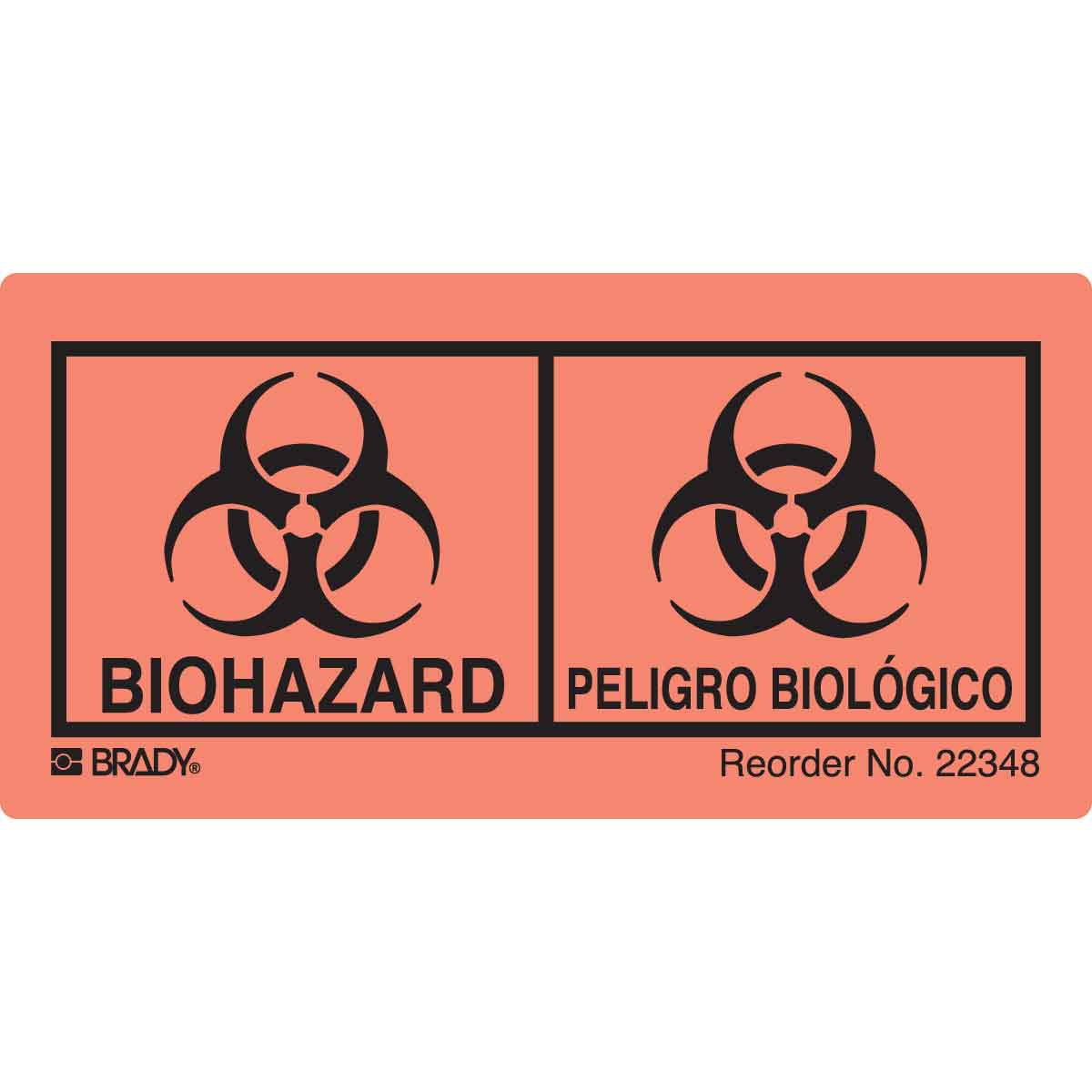 B-235 2X4 100/PK BIOHAZARD LABEL