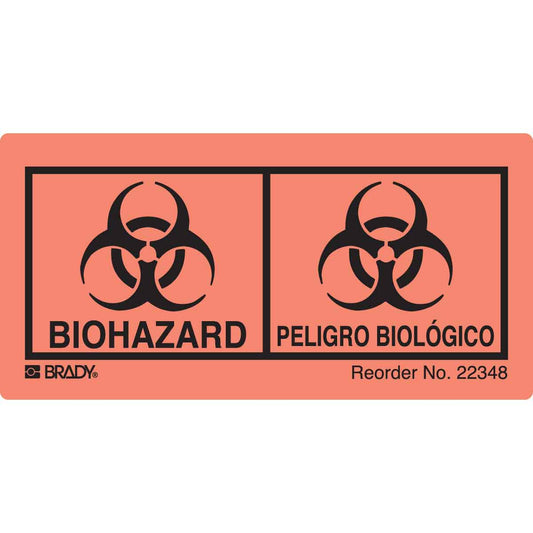 B-235 2X4 100/PK BIOHAZARD LABEL