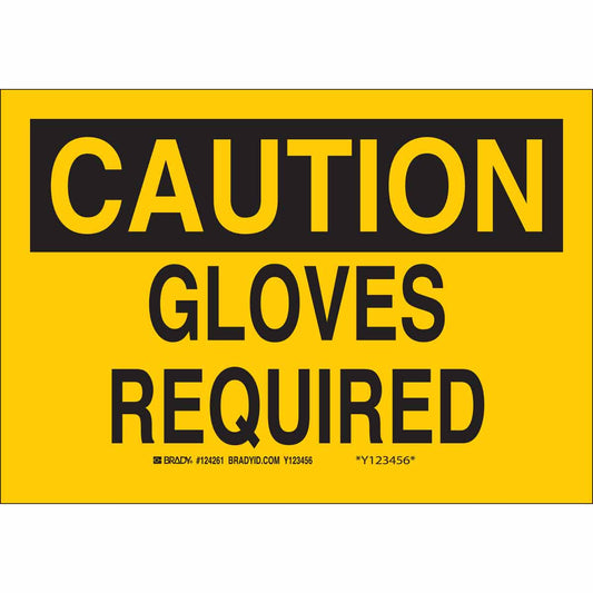 B120,10X14,BLK/YEL,GLOVES REQUIRED