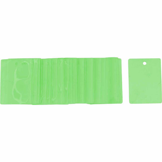 LAMINEER HOEZEN:GREEN POUCHES, 3.5X2.5