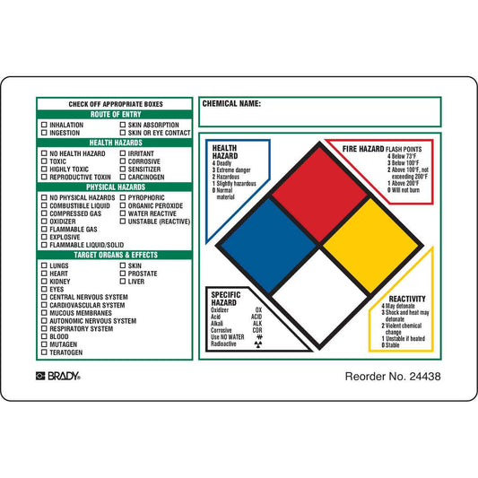 B-235 4X5.87 100/PK TAGET ORGAN LABEL