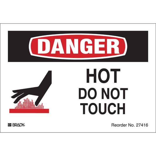 B-997 3.5X5 8/PK HOT DO NOT TOUCH