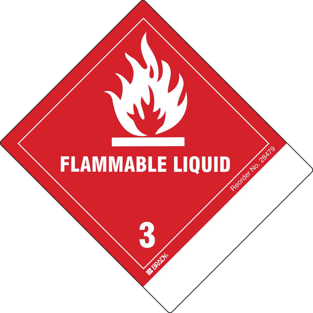 B235 4.5X4 100/PK FLAMMABLE LIQUID LABEL