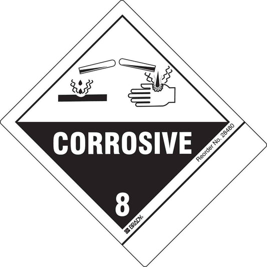 B-235 4X4.75 100/PK CORROSIVE LABELS