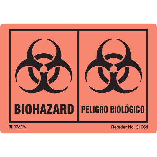 B-235 5X3.5 25/PK BIOHAZARD