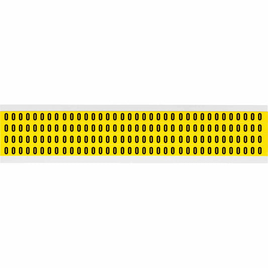 0.25" Vinyl N&L Black on Yellow 0 144/PK