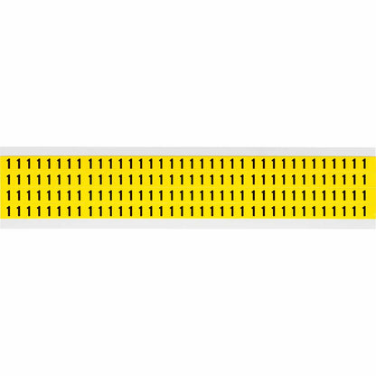 0.25" Vinyl N&L Black on Yellow 1 144/PK