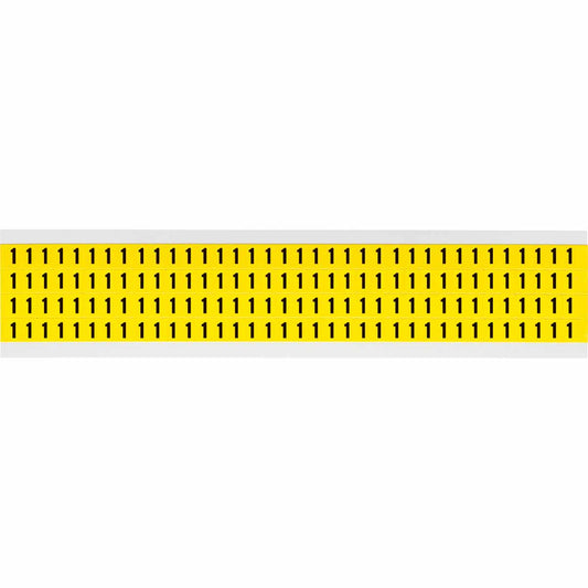 0.25" Vinyl N&L Black on Yellow 1 144/PK