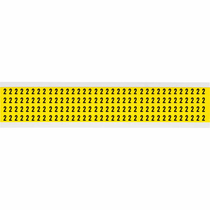0.25" Vinyl N&L Black on Yellow 2 144/PK