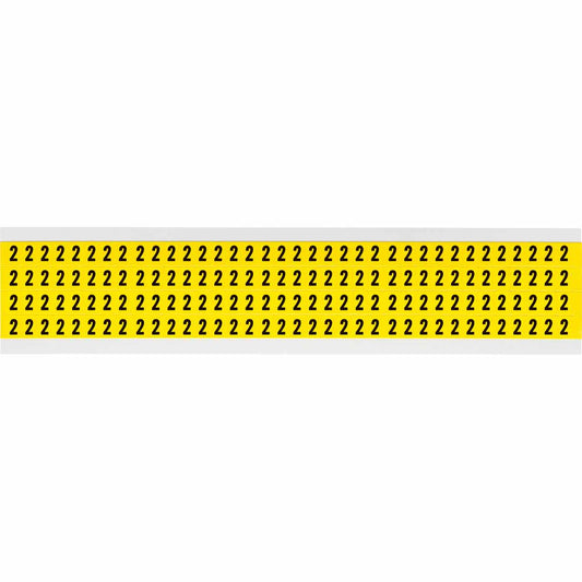 0.25" Vinyl N&L Black on Yellow 2 144/PK