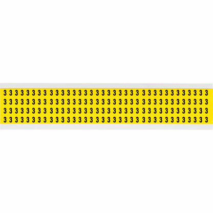 0.25" Vinyl N&L Black on Yellow 3 144/PK