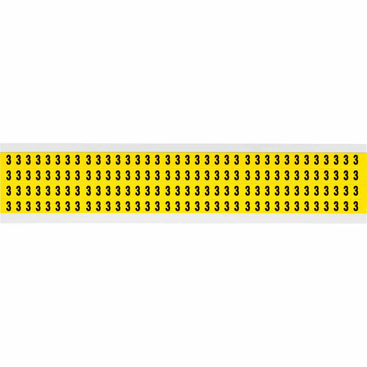0.25" Vinyl N&L Black on Yellow 3 144/PK