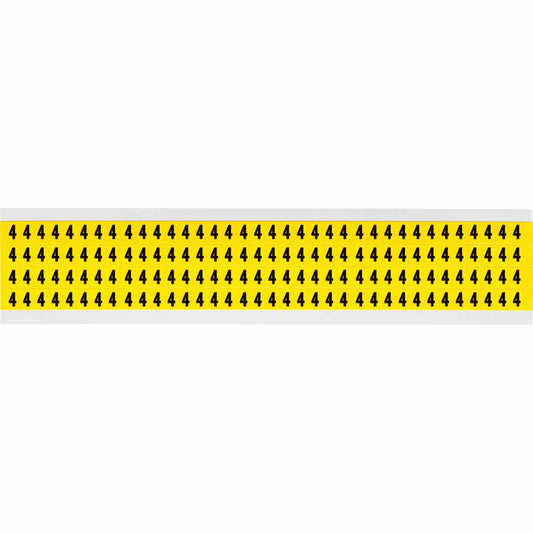 0.25" Vinyl N&L Black on Yellow 4 144/PK