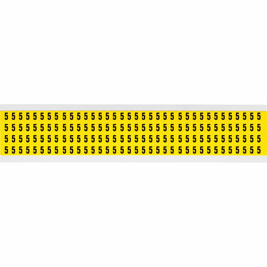 0.25" Vinyl N&L Black on Yellow 5 144/PK