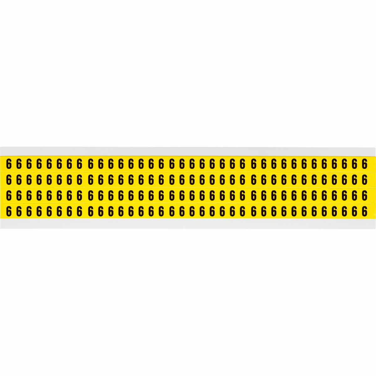 0.25" Vinyl N&L Black on Yellow 6 144/PK