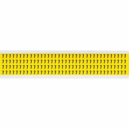 0.25" Vinyl N&L Black on Yellow 7 144/PK