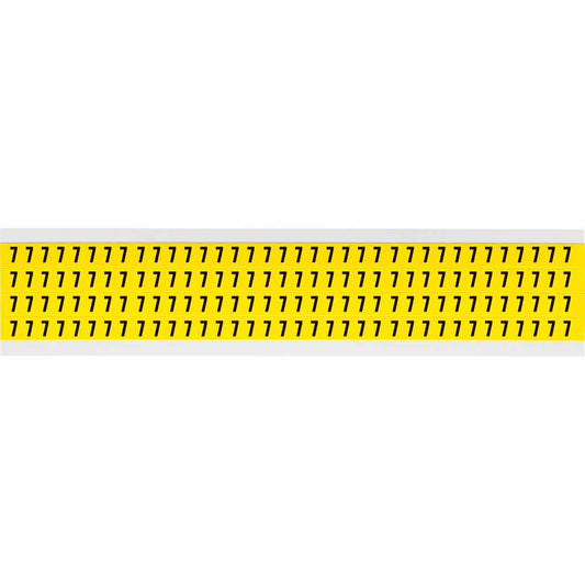 0.25" Vinyl N&L Black on Yellow 7 144/PK