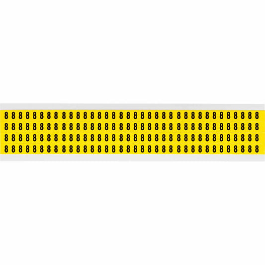 0.25" Vinyl N&L Black on Yellow 8 144/PK