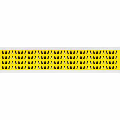 0.25" Vinyl N&L Black on Yellow A 144/PK