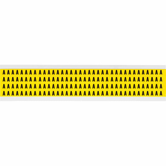 0.25" Vinyl N&L Black on Yellow A 144/PK