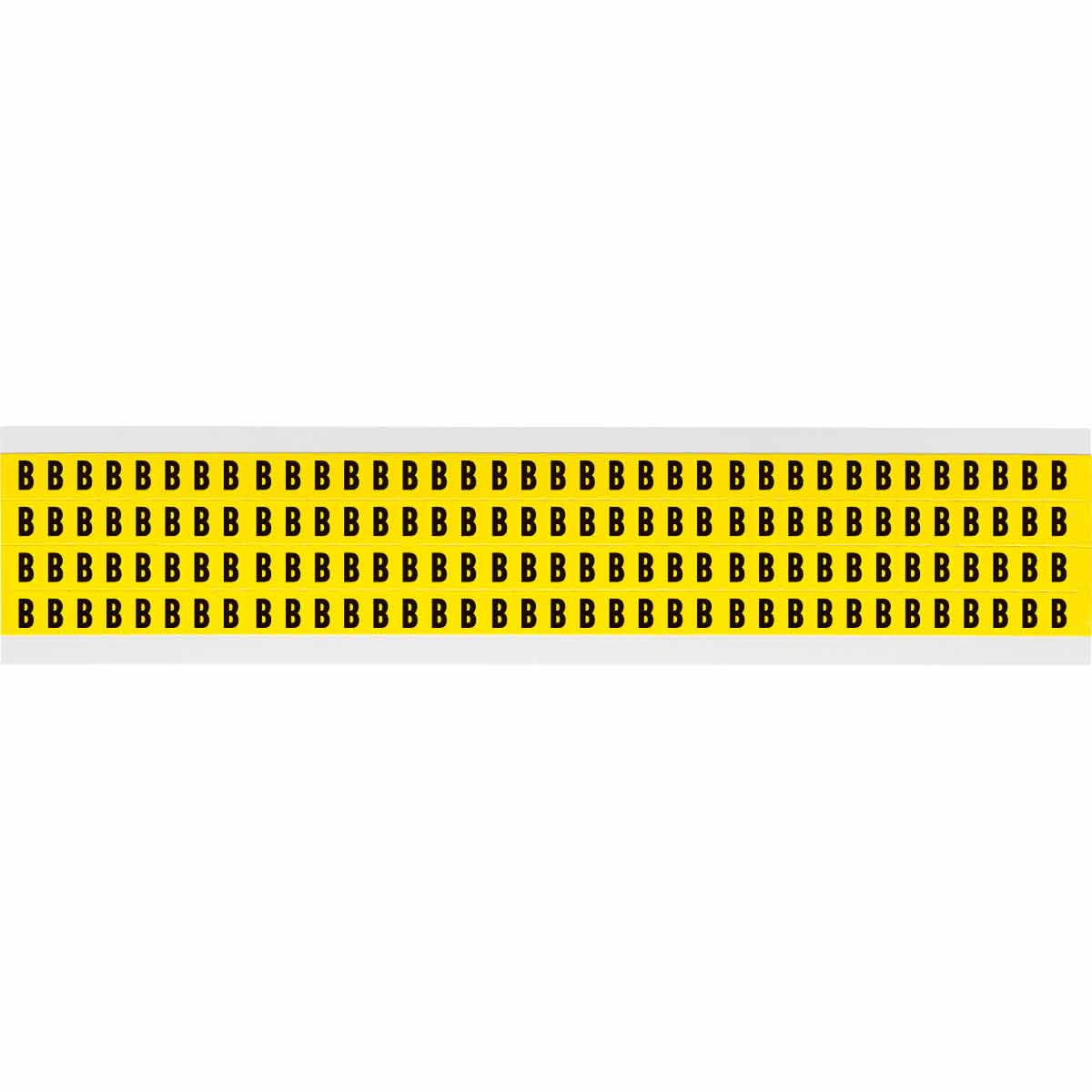 0.25" Vinyl N&L Black on Yellow B 144/PK