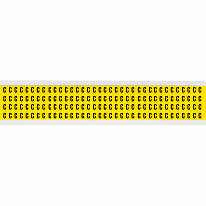 0.25" Vinyl N&L Black on Yellow C 144/PK