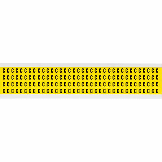0.25" Vinyl N&L Black on Yellow C 144/PK