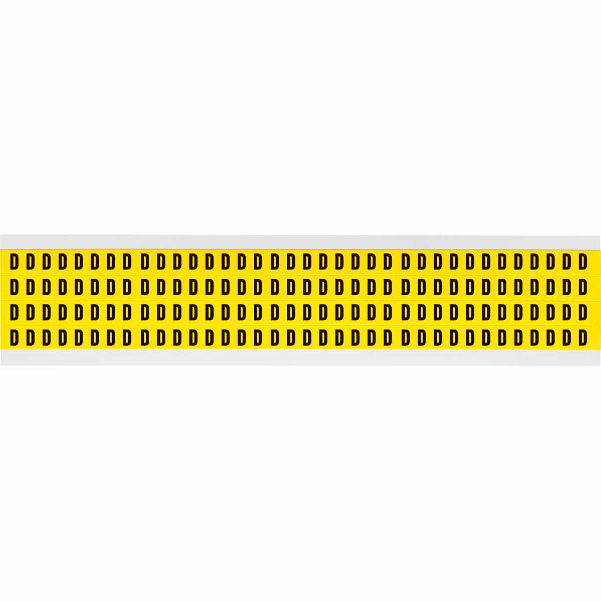 0.25" Vinyl N&L Black on Yellow D 144/PK